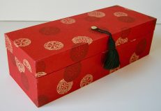 Oblong Box with Golden Wheel paper