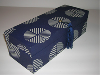 Oblong Box with Katazome Geometric Circles paper