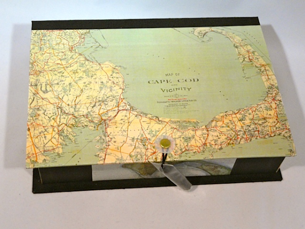 Rectangular Box with Cape Cod Map Paper