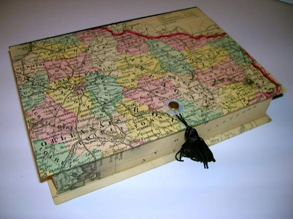 Rectangular Box with Map of France Paper