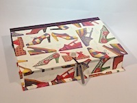 Rectangular Box with Colorful Women’s Shoes paper