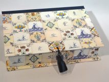 Rectangular Box With Delft Tiles Paper