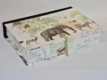 Rectangular Box with African Animals Paper