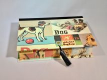 Rectangular Box with Vintage Dog Ads Paper