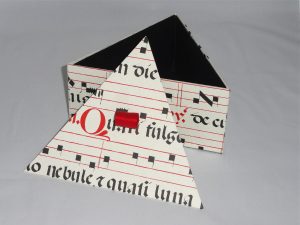 Triangular Box with Medieval Musical Manuscript paper