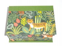 Square Box with Tiger in the Jungle paper