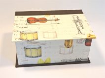 Square Box with Musical Instruments paper