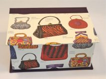 Square Box with Colorful Handbags paper