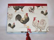 Rectangular Box with Roosters & Hens Paper