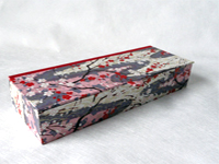 Flat Oblong Box with Japanese Cherry Blossom paper