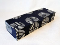 Flat Oblong Box with Katazome Geometric Circles paper
