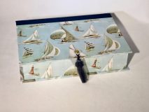 Rectangular Box with Sailing Ships Paper