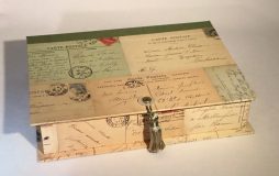 Rectangular Box with Paris Postcards Paper
