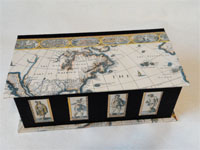 Deep Oblong Box with John Speed’s 1616 Map of the Americas