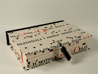 Rectangular Box with Medieval Musical Manuscript Paper
