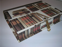Rectangular Box with Old Books paper