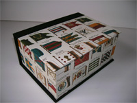 Square Box with Florentine Flag paper