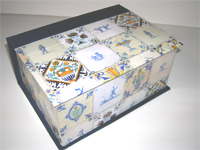 Square Box with Dutch Tiles paper