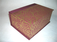 Square Funky Swirls Indian Paper Box