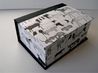 Square Box with Rock Cave Art paper