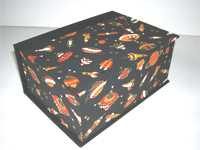 Square Box with Yuzen Space Ships paper