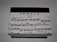 Square Box with Vivaldi Sonata paper