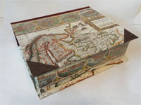 Large Rectangular Box with Willem Blaeu’s Map of Europa 1643 antique map