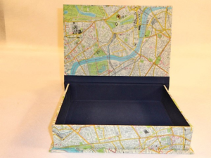 Rectangular box with Plan of London paper 