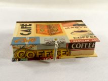 Rectangular box with Vintage Coffee Ads paper