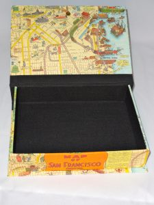 Rectangular Box with Colorful San Francisco map paper