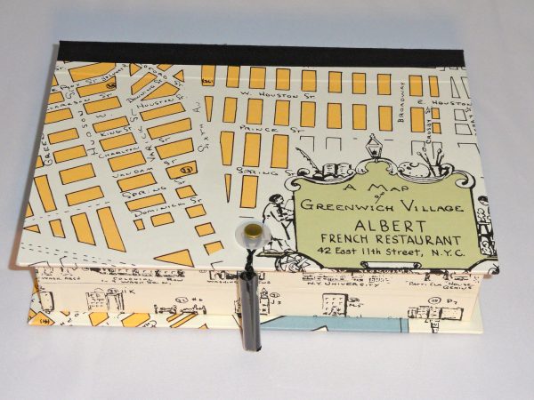 Rectangular box with Map of Greenwich Village circa 1950 paper