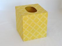 Tissue Box Cover with Arabesque pattern paper from Nepal