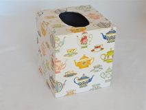 Tissue Box Cover with Vintage Chine patterns paper