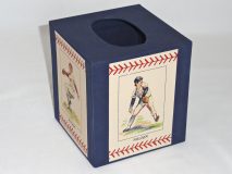 Tissue Box Cover with Baseball players paper
