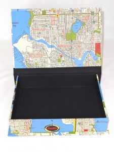 Rectangular Box with Map of Seattle, Washington paper