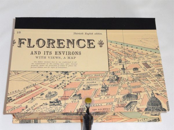 Rectangular Box with new Map of Florence paper