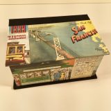 Square Box with Vintage San Francisco Ads paper