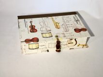 Rectangular Box with Musical Instruments paper