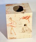 Tissue Box Cover with Ballet themed paper