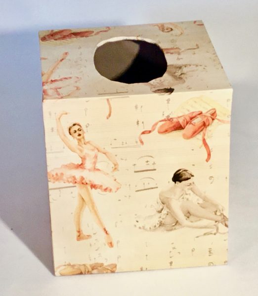 Tissue Box Cover with Ballet paper from Italy