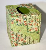 Tissue Box Cover with Kirara Flowers Japanese paper