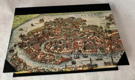 Folio Box with Two Historic Views of Venice, Italy