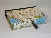 Rectangular Box with Brooklyn 1946 Map Paper