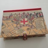 Rectangular Box with London Medieval Map Paper