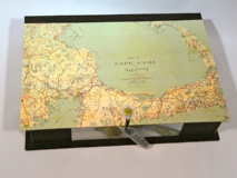 Rectangular Box with Vintage Cape Cod Map Paper
