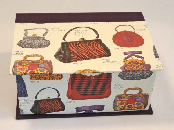 Square Box with Colorful Women's Handbags paper