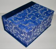 Square Box with Silver Vines Paper