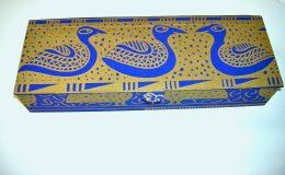 Flat Oblong Box with Shanti Birds paper