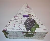 Triangular Box with Italian Grapes & Wines paper