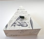 Triangular Box with Pen & Script Writing paper